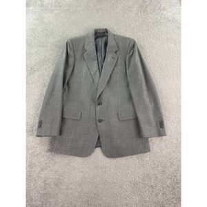 Christian Dior Suit Jacket 44 L Gray Wool Solid Luxury Designer Premium USA